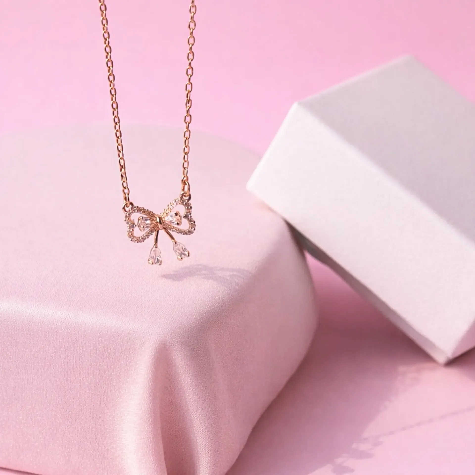 Crystal Bow Necklace