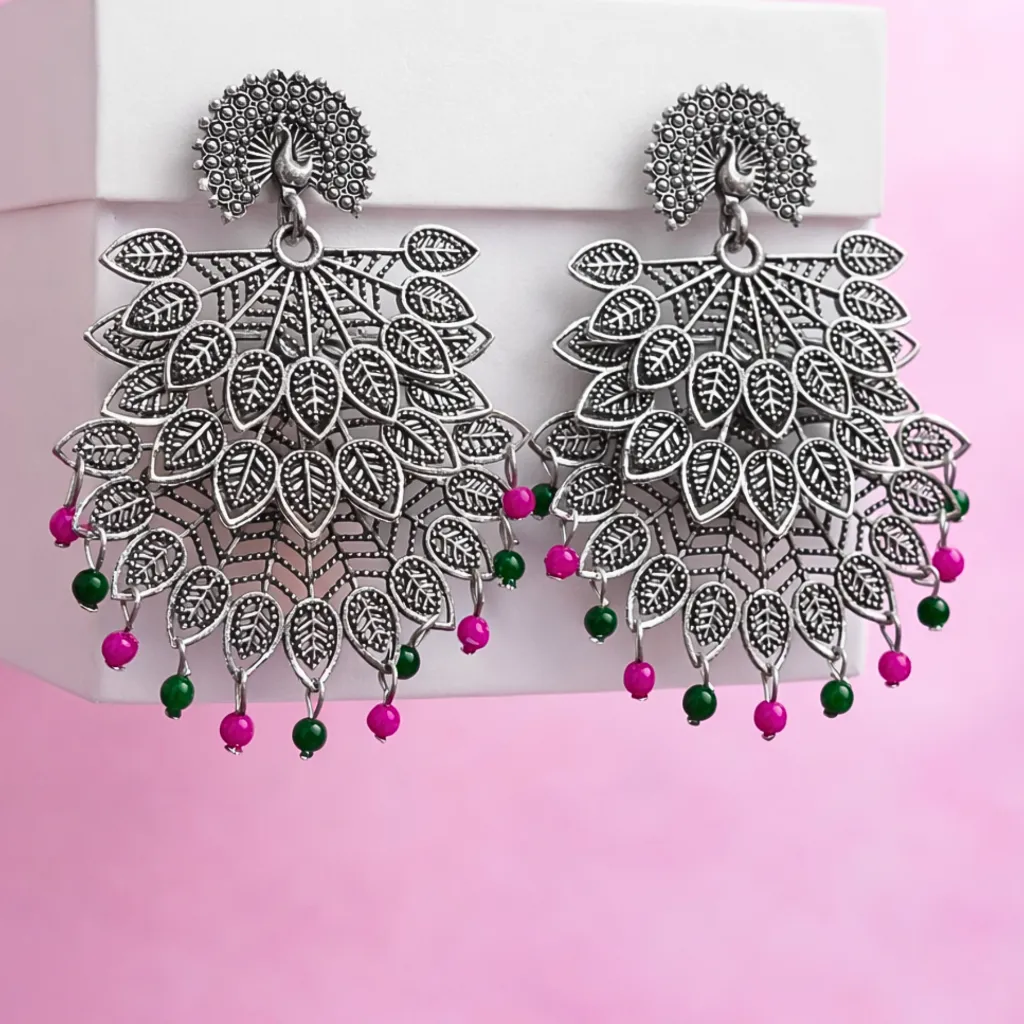 Peacock Shaped Dangler Jhumka